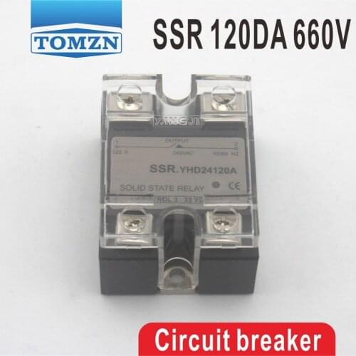 120DA SSR Control 3-32V DC output 48~660VAC High voltage single phase AC solid state relay
