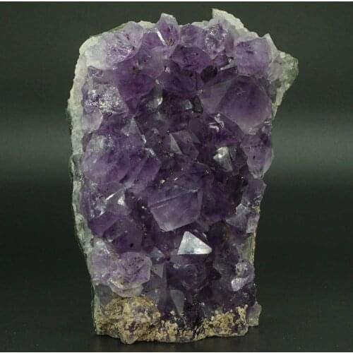 4" Natural Amethyst Geode Palm Stone Raw Materials Specimen Crystal Reiki Healing Rock Stone Craft Home Decor