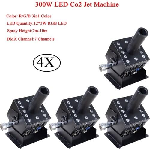 4pcs/lot 12*3W LED Co2 Jet Machine Multi Angle Smoke Jet LCD Display RGB 3IN1 With Led Stage Effect Light For Nightclub Musical