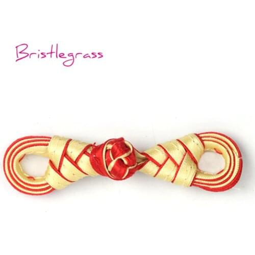 BRISTLEGRASS 5 Pair Handmade Traditional Chinese Knot Buttons Frogs Closure Ribbon Fasteners Cheongsam Costume Suit Sewing Craft