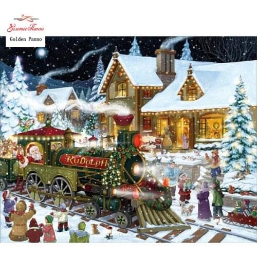Diamond Painting Full Square 5D Diy Daimond Embroidery Diamant Mosaic Sale Displasy Broderie Diamant Christmas train 02
