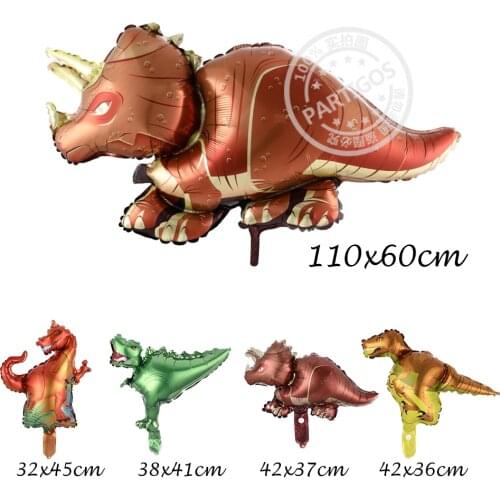 5Pcs Big/Mini Dinosaur Balloons 99x75cm Binosaur Foil Globos Animal Balls Baby Shower Birthday Party Decoration Kids Toy Supplie