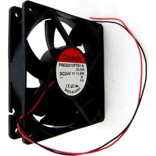 Brand PMD2412PTB1-A (2).GN DC 24V 11.8W 120x120x25mm 12cm 2-Lines Server Cooler Fan