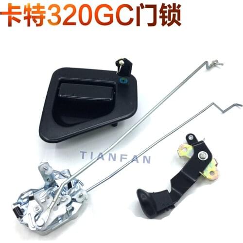 For excavator parts Caterpillar 320gc/323/330/336/345GC/349 cab door lock assembly handle Car door lock