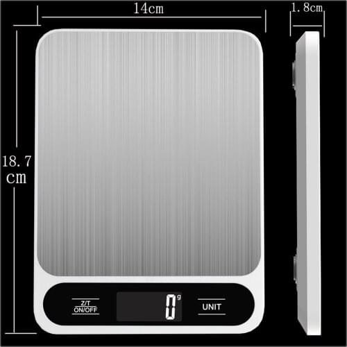 5/10kg Stainless Steel Gram Scale Electronic Scale Household Kitchen Food Baking Platform Scale Accurate Small Measure Balance