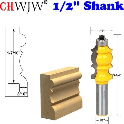1PC Architectural Molding Router Bit 1/2" Shank Line knife Woodworking cutter Tenon Cutter for Woodworking Tools