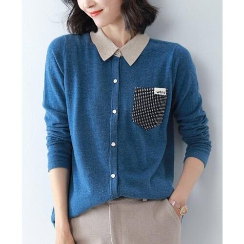 Cardigan 100% Genuine Wool Cropped Sweaters for Women Autumn Winter Pullover Women 2020 Knitted Sweater Sweter Damski Zjt877