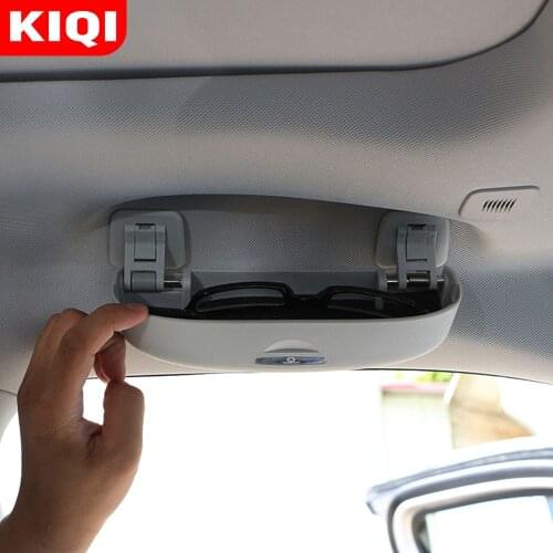 KIQI Car Sunglasses Storage Box for Audi Q2 2018 2019 2020 Accessories Car Glasses Holder Case Accessories