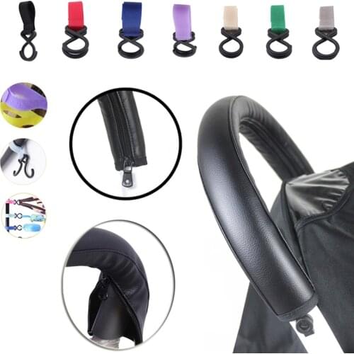 Pram Stroller Accessories Baby Stroller Armrest PU Protective Case Cover For Armrest Covers Handle Wheelchairs