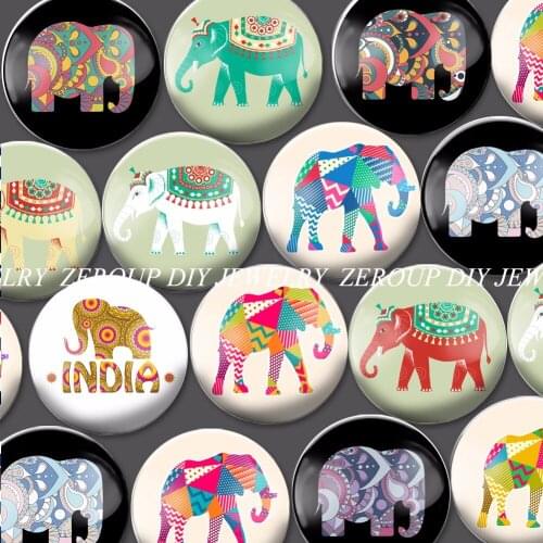 ZEROUP Round Glass Cabochon Multi-size Mixed Pattern Handmade Diy embellishments for jewelry clasps craft