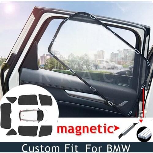 Magnetic Custom fit Car Curtain Sun shade Mesh Sunshade Side Window Sun Visor Avoid light For BMW 1 Series E87 F20 E82 F52