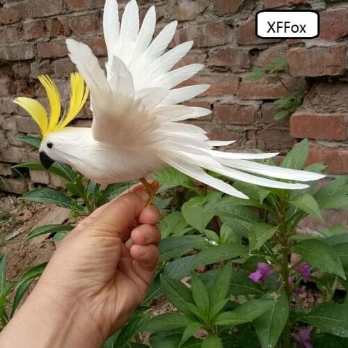Cute real life wings white parrot model foam&feather simulation cockatoo bird gift about 20x30cm xf0267