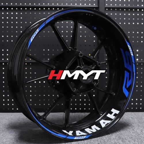 Apply to YAMAH yz-f R6 motorcycle wheel hub sticker refit waterproof reflective 17 inch wheel rim Decal