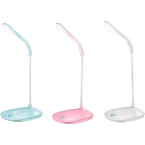 LED Eye-Caring Desk Lamp with USB Charging Port, Dimmable Desk Light with 3 Brightness Levels Touch Control Table Lamp