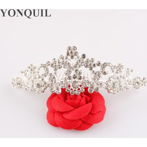 Attractive New White Bridal Crystal Tiara Crowns Hair Accessories Austria Rhinestone Queen Pageant Prom Tiara Headband MYQ013