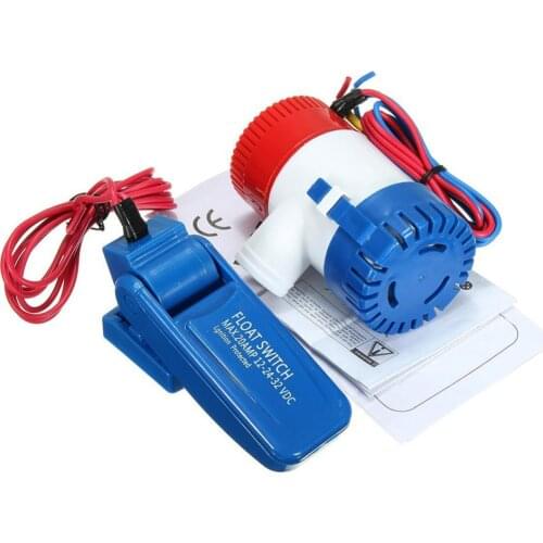 New Style High Quality Durable Water Pump Submersible Marine Float 1100GPH Boat Bilge Switch Intermittent Work 12V Kit #275636