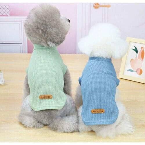 Solid Color Dog Clothes Spring Summer Soft Cool T-shirt for Dogs Two-legged Small Puppy Teddy Cute Green Girl Ropa Para Perro
