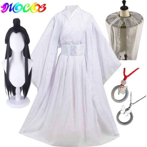 DIOCOS Tian Guan Ci Fu Cosplay Xie Lian Cosplay Costume Xielian Wigs Hat Necklace