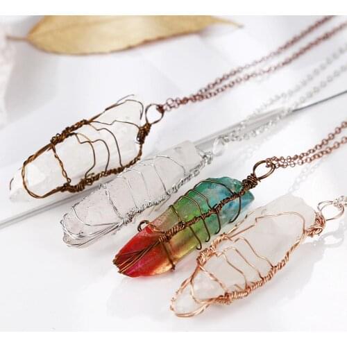 Natural crystal necklace R6Y1