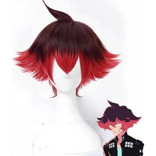 Anime PROMARE Gueira Short Wig Cosplay Costume Heat Resistant Synthetic Hair Men Women Wigs+ Wig cap