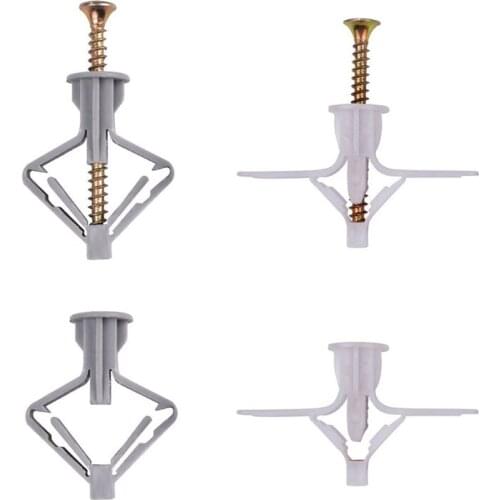 Butterfly/Aircraft Expansion Tube Drywall Anchors Kit Wall Connector for Wall Curtain Gypsum Board Home Decoration