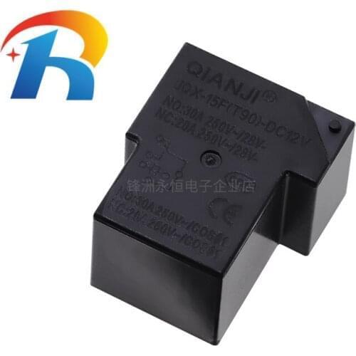 Free shipping 10PCS JQX-15F(T90)-DC12V QIANJI/Previous power relay One open and one closed 6PIN 30A 12VDC