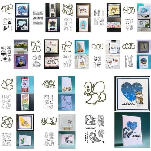 Cutting Dies Corresponding Clear Stamp Mystery Universe Dolphin Unicorn Animals Card Album Making DIY Scrapbooking Craft Stencil