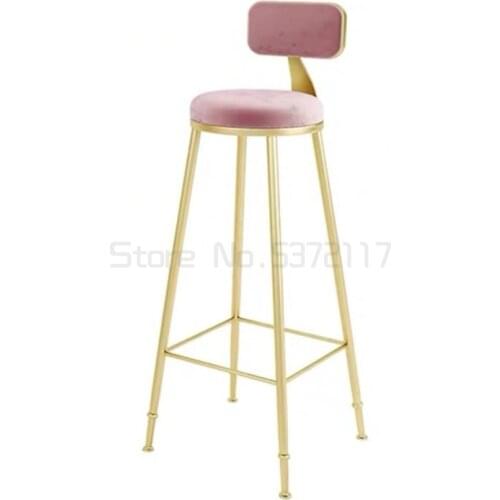 Leisure milk tea shop tieyi.com red chair coffee light luxury front desk chair bar chair simple high stool