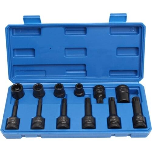 For Volkswagen Audi Cayenne Mercedes-Benz Brake Caliper Sub-cylinder Screw Removal Sleeve Bit Tool 10 Spend 7 Angle