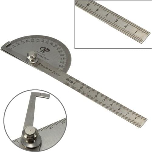 Stainless Steel Machinist Goniometer Tool Protractor Angle Finder Arm Measuring Round Head General Tool Craftsman Rule Ruler