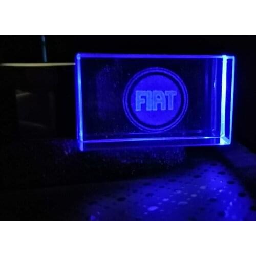 Fiat Car Logo Crystal USB flash drive pendrive 4GB 8GB 16GB 32GB 64GB Externe USB 2.0 Can Custom Your Logo all LOGO model car