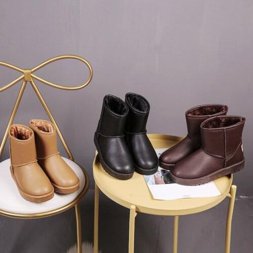 Women Winter Snow Boots Warm Flat Plus Size Platform Lace Up Ladies Womens Shoes New Flock Fur Suede Ankle Boots Female R12-24