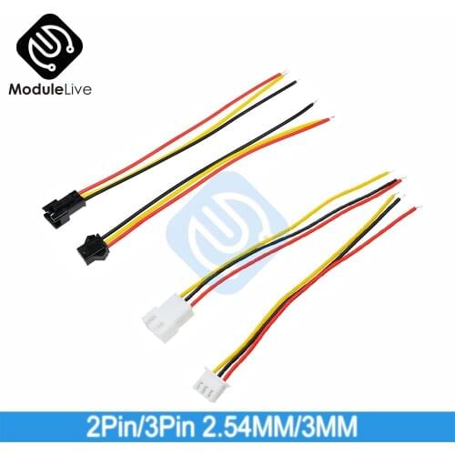 10Pairs 15cm 15 cm 10cm Long JST SM 2Pin/3Pin 2.54MM/3MM 2.54 MM 3 MM Plug Male to Female Wire Connector 2P 3P