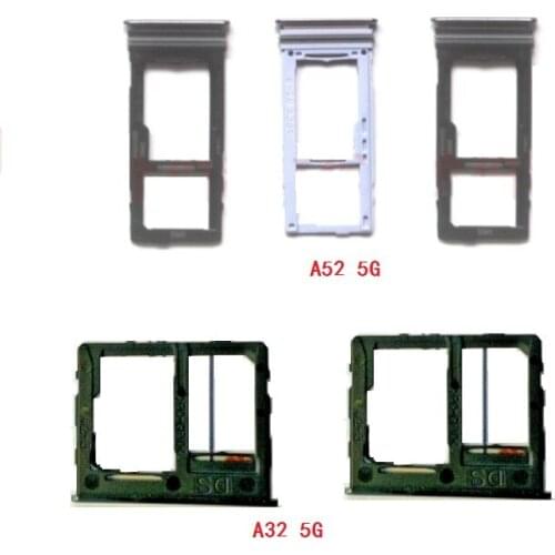 10pcs For Samsung Galaxy A12 A32 A326B A42 A52 A525F A526B 5G Sim Card Reader Holder Sim Card Tray Holder Slot Adapter