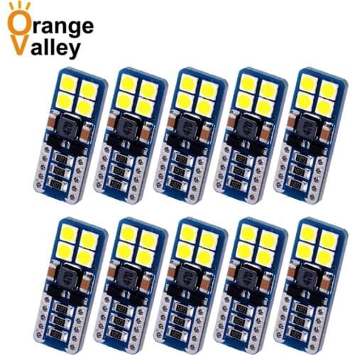 10pcs Constant current T10 LED 194 501 W5W 8 SMD 3030 Canbus Error Free Car Auto Clearance Lights Interior Lamp