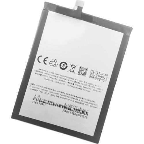 20pcs/lot battery ForMeizu Meilan 6T Battery Replacement 3200mAh Back Up Bateria ForMeizu Meilan 6T BA811