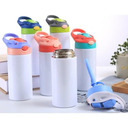 Bpa-free 400ml 304 Stainless steel Portable Vacuum Cup In Bag Babys Water Kettle Travel Fruit Juice Straw Bottle Thermos Flask