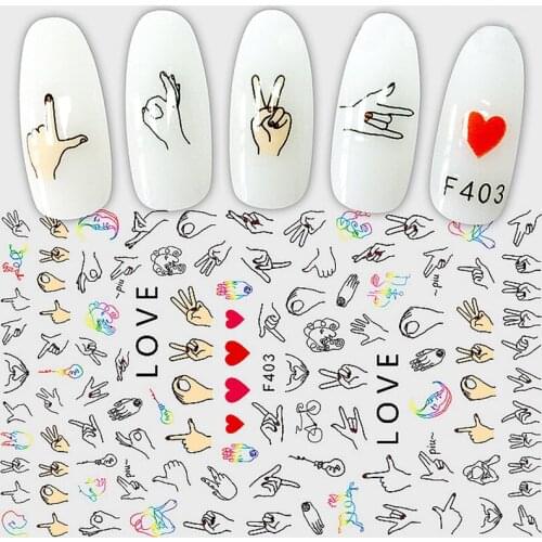 5 sheets ultra thin nail art decorations stickers adesivos manicure flower frame decals nails accessoires F399-403