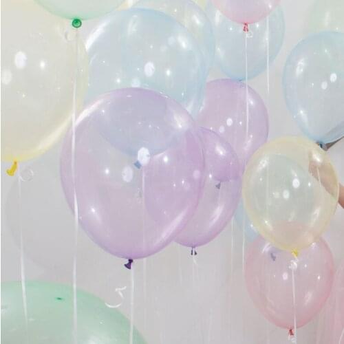 50/100pcs 12inch Clear Crystal Latex Balloons Birthday Party Wedding Decor Inflatable Helium Balloons Baby Shower Air Globos
