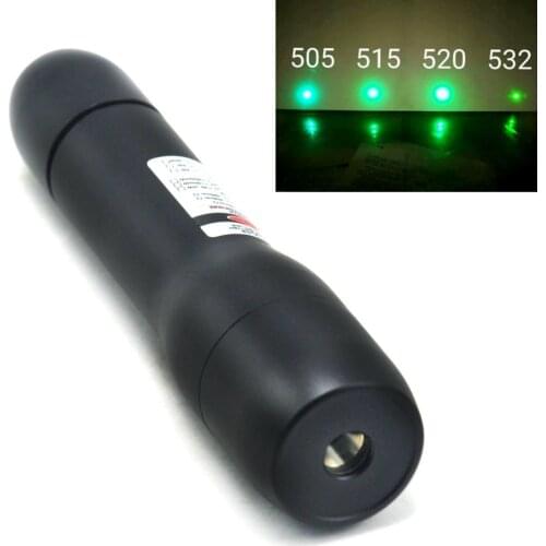 520T-100-18650 Waterproof 515nm 520nm Green Laser Pointer Focusable Dot Visible Beam Flashlight