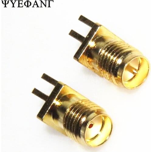 5pcs 1.6mm SMA Male / Female Jack Solder Nut Edge PCB Clip Straight Mount Gold Plated RF Connector Receptacle Solder