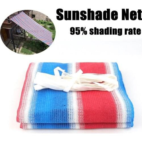 95% Shading Rate Anti-UV Sunshade Net Home Balcony Fence Net Garden Plant Sunscreen Cover Shading Cloth Yard Sunshade Sail