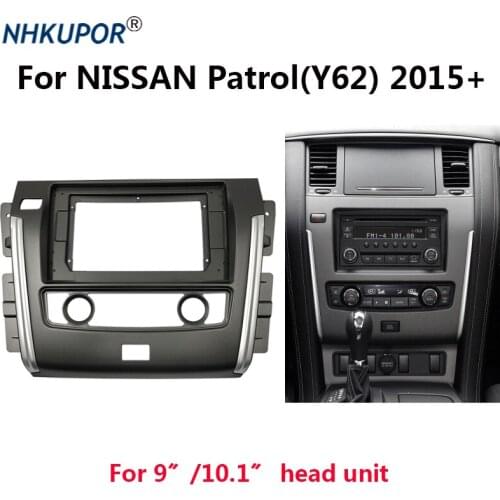 Car Radio Multimedia Player Head Unit Fascia Frame For NISSAN Patrol(Y62) 2015+ Auto Stereo Dash Panel Mount Trim Kit