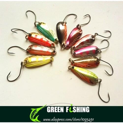 Free shipping 60pcs/Lot 2.5g the spoon shape shells sequins fishing spinner spoon lure metal small spoon lure bait