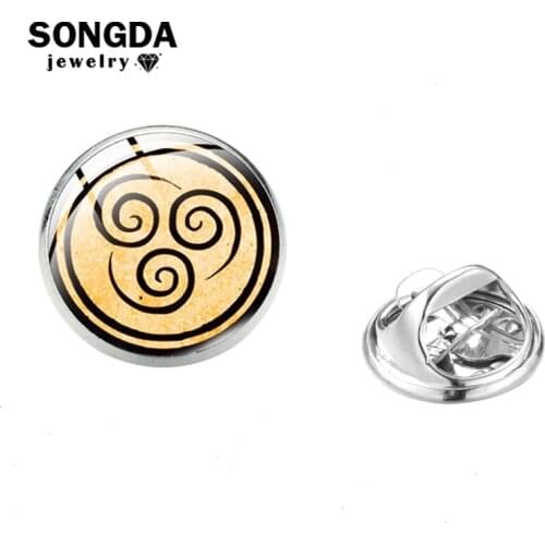 SONGDA Avatar The Last Airbender Brooch Pins Handmade Glass Dome Art Badges Women Brooches For Coat Bag New Year Gifts Jewelry