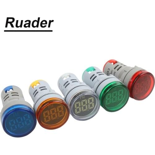 Digital Display Electricity Hertz meter Frequency meter indicator light AC meter Red Combo Tester 0-99 Hz Green White Yellow