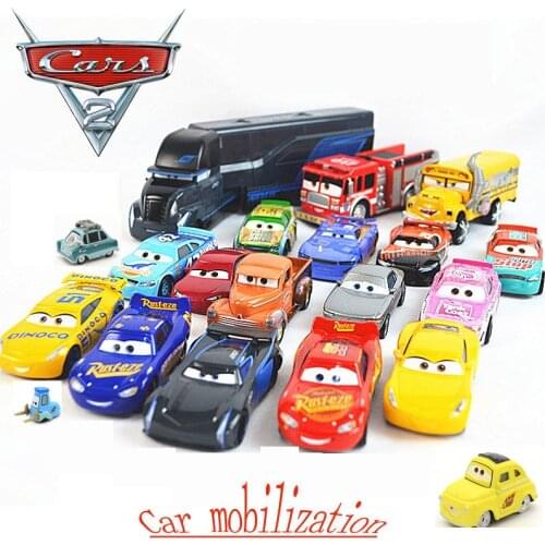 Disney Pixar Cars 2 3 Lightning 40 Style Mcqueen Mater Jackson Storm Ramirez 1:55 Diecast Vehicle Metal Alloy Boy Kid Toys Gift