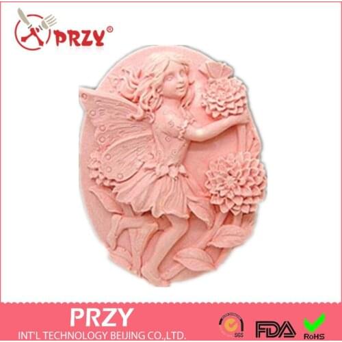 Handmade Fondant Mold DIY Mold Cake Decorating Tools Baby Angel Soap Mold Christy The Chrysanthemum Fairy Silicone Moulds PRZY