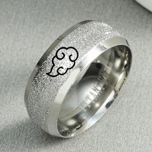 Anime Cosplay Cloud Rings Japanese Style Animation Cosplay Ring Stainless Steel Jewelry Titanium Steel Mens Rings