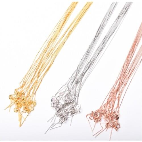 BFN010 Hot hand make adjustable size box chain necklace high quality 18 kacrat gold electroplated 1mm tiny brass chain necklace